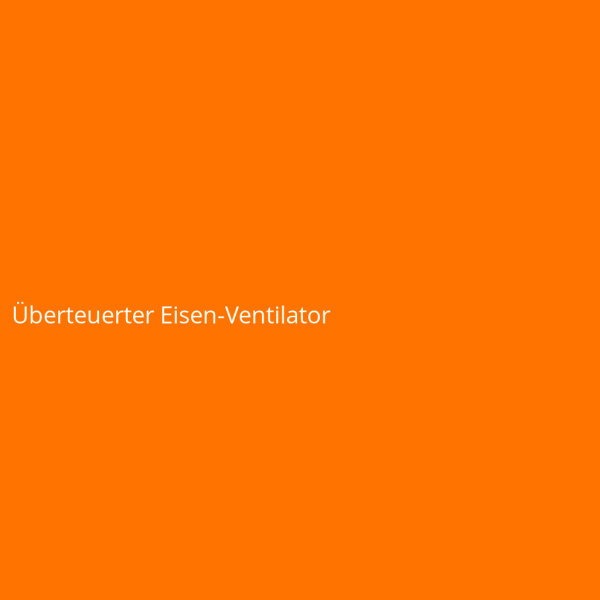 &Uuml;berteuerter Eisen-Ventilator
